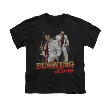 Elvis Presley Shirt Kids Burning Love Black T-Shirt
