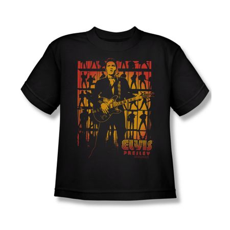 Elvis Presley Shirt Kids Comeback Spotlight Black T-Shirt