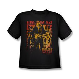 Elvis Presley Shirt Kids Comeback Spotlight Black T-Shirt Elvis Presley Shirt Kids Comeback Spotlight Black T-Shirt