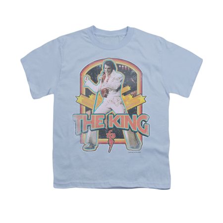Elvis Presley Shirt Kids Distresed Light Bulb T-Shirt