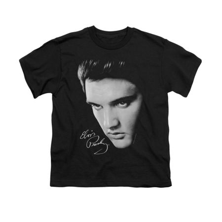 Elvis Presley Shirt Kids Face Black T-Shirt