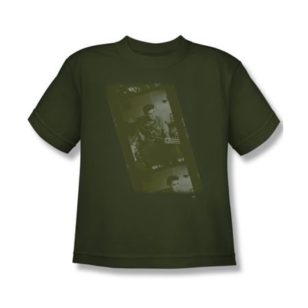 Elvis Presley Shirt Kids Film Strip Olive T-Shirt