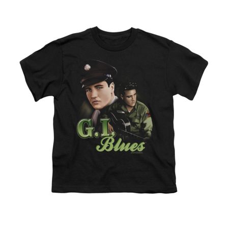 Elvis Presley Shirt Kids G.I. Uniform Black T-Shirt