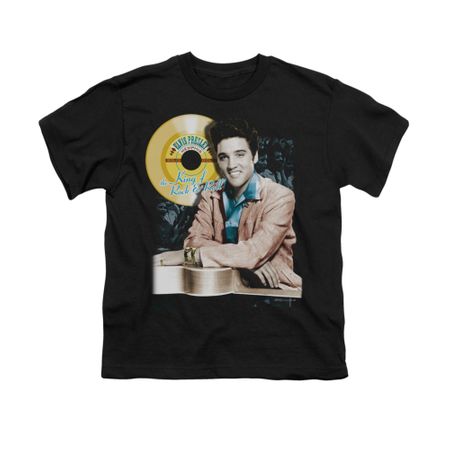 Elvis Presley Shirt Kids Gold Record Black T-Shirt
