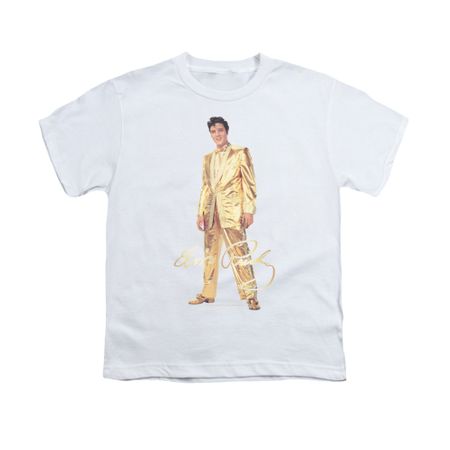 Elvis Presley Shirt Kids Gold Suit White T-Shirt