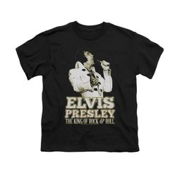 Elvis Presley Shirt Kids Golden Glow Black T-Shirt