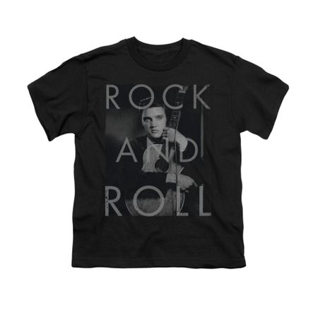 Elvis Presley Shirt Kids Guitar Hugging Black T-Shirt