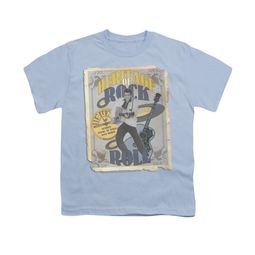 Elvis Presley Shirt Kids Heritage Of Rock Poster Light Blue T-Shirt