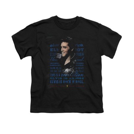 Elvis Presley Shirt Kids Icon Black T-Shirt