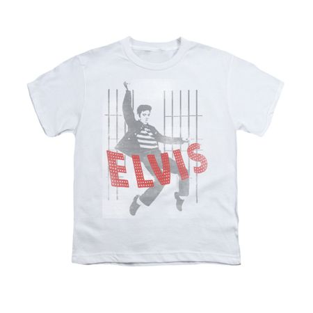 Elvis Presley Shirt Kids Iconic Pose White T-Shirt