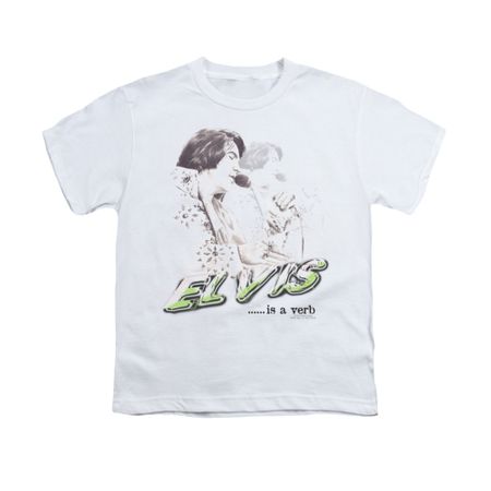 Elvis Presley Shirt Kids Is A Verb White T-Shirt
