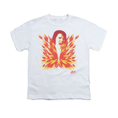 Elvis Presley Shirt Kids Latest Flame White T-Shirt
