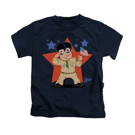Elvis Presley Shirt Kids Lil GI Navy T-Shirt