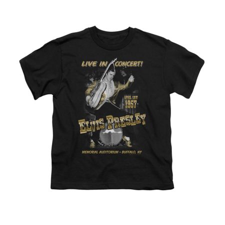 Elvis Presley Shirt Kids Live In Buffalo Black T-Shirt