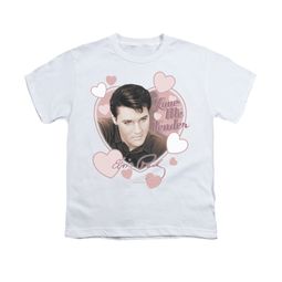 Elvis Presley Shirt Kids Love Me Tender White T-Shirt