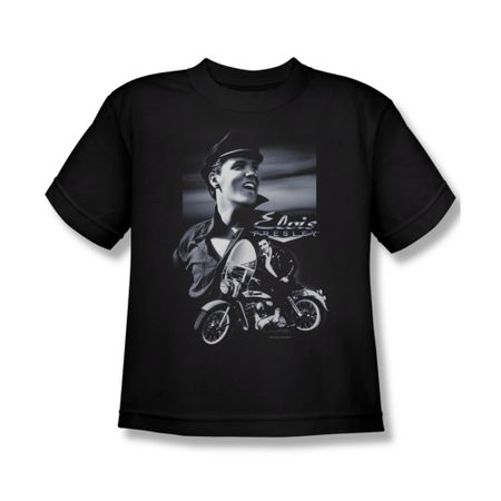 Elvis Presley Shirt Kids Motorcycle Black T-Shirt