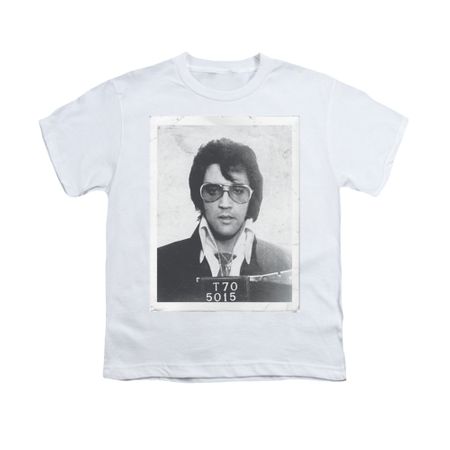 Elvis Presley Shirt Kids Mugshot White T-Shirt