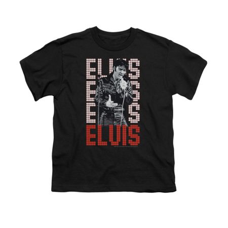 Elvis Presley Shirt Kids Name In Lights Black T-Shirt