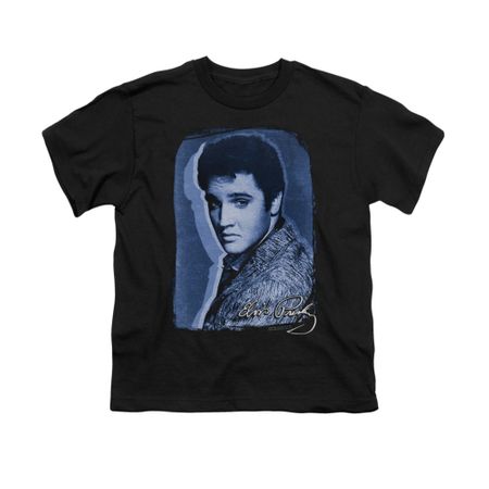 Elvis Presley Shirt Kids Overlay Black T-Shirt