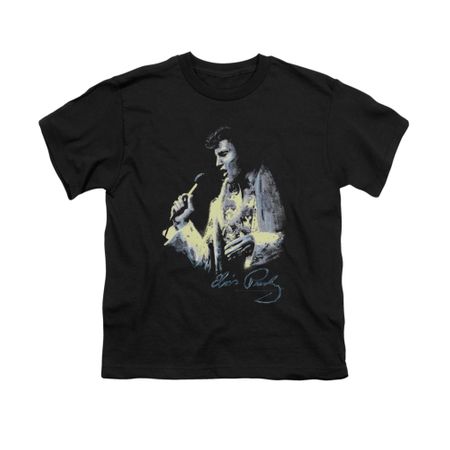 Elvis Presley Shirt Kids Painted King Black T-Shirt