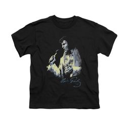 Elvis Presley Shirt Kids Painted King Black T-Shirt