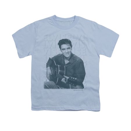 Elvis Presley Shirt Kids Repeat Light Blue T-Shirt