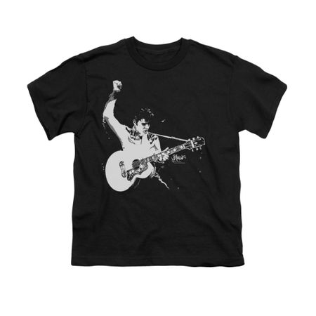 Elvis Presley Shirt Kids Strum That Guitar Black T-Shirt