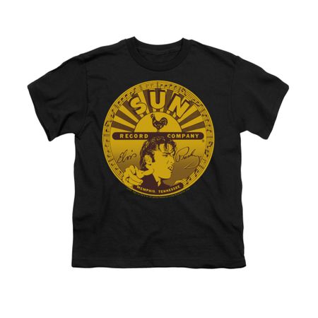 Elvis Presley Shirt Kids Sun Records Full Logo Black T-Shirt