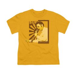 Elvis Presley Shirt Kids Sun Records On The Mic Gold T-Shirt