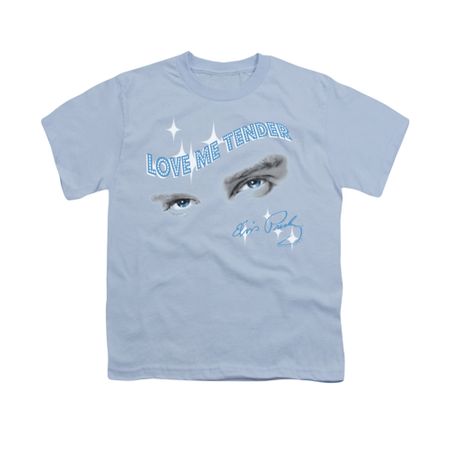 Elvis Presley Shirt Kids Tender Eyes Light Blue T-Shirt