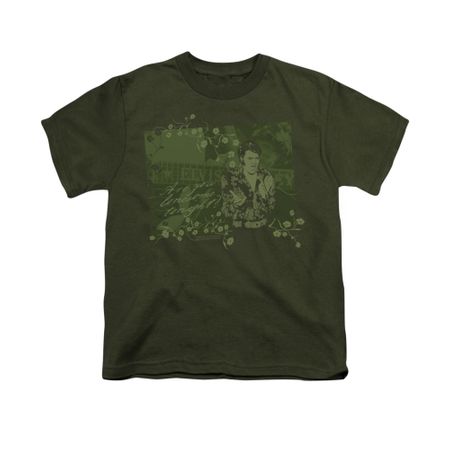 Elvis Presley Shirt Kids That 70's Military Green T-Shirt