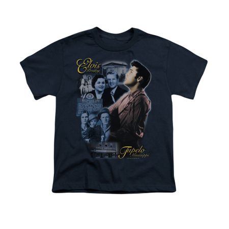 Elvis Presley Shirt Kids Tupelo Navy T-Shirt