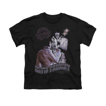 Elvis Presley Shirt Kids Violet Vegas Black T-Shirt