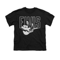 Elvis Presley Shirt Kids White Glow Black T-Shirt