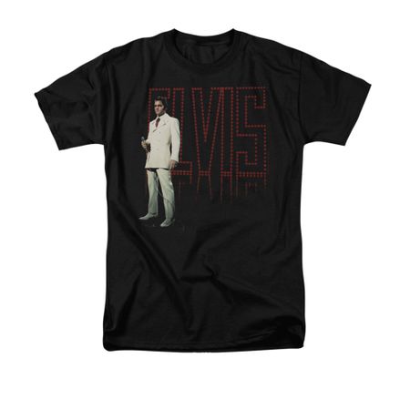 Elvis Presley Shirt Kids White Suit Black T-Shirt