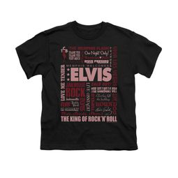 Elvis Presley Shirt Kids Whole Lotta Type Black T-Shirt