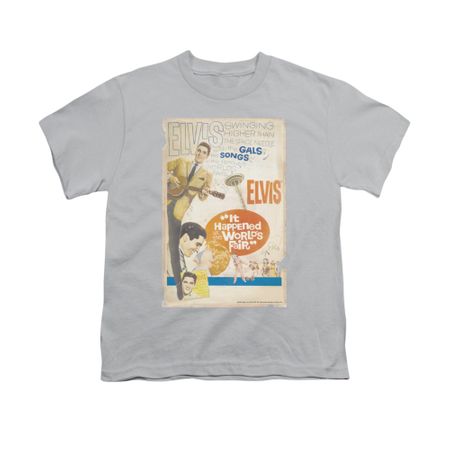 Elvis Presley Shirt Kids World Fair Poster Silver T-Shirt
