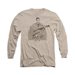 Elvis Presley Shirt Laurels Long Sleeve Sand Tee T-Shirt