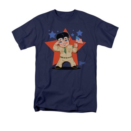 Elvis Presley Shirt Lil GI Navy T-Shirt