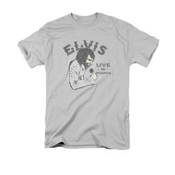 Elvis Presley Shirt Live In Memphis Silver T-Shirt