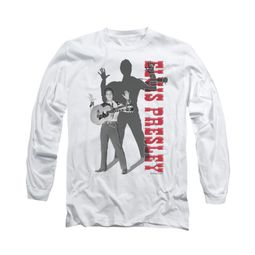 Elvis Presley Shirt Look No Hands Long Sleeve White Tee T-Shirt Elvis Presley Shirt Look No Hands Long Sleeve White Tee T-Shirt