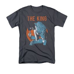Elvis Presley Shirt Mic In hand Charcoal T-Shirt