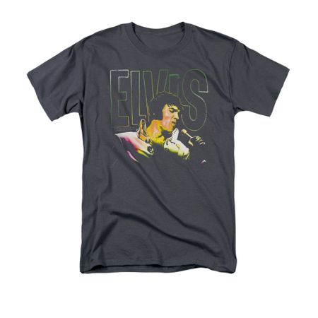 Elvis Presley Shirt Multicolored Charcoal T-Shirt