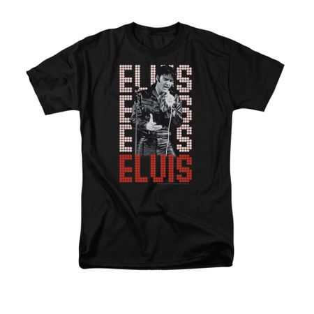 Elvis Presley Shirt Name In Lights Black T-Shirt