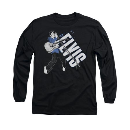Elvis Presley Shirt On His Toes Long Sleeve Black Tee T-Shirt