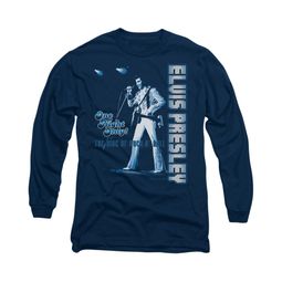 Elvis Presley Shirt One Night Only Long Sleeve Navy Tee T-Shirt Elvis Presley Shirt One Night Only Long Sleeve Navy Tee T-Shirt