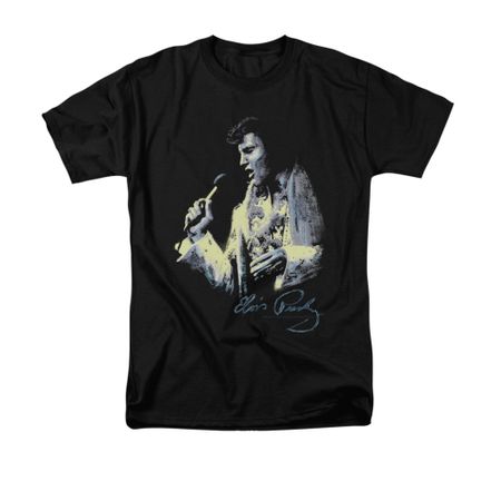 Elvis Presley Shirt Painted King Black T-Shirt
