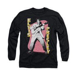 Elvis Presley Shirt Pink Rock Long Sleeve Black Tee T-Shirt Elvis Presley Shirt Pink Rock Long Sleeve Black Tee T-Shirt