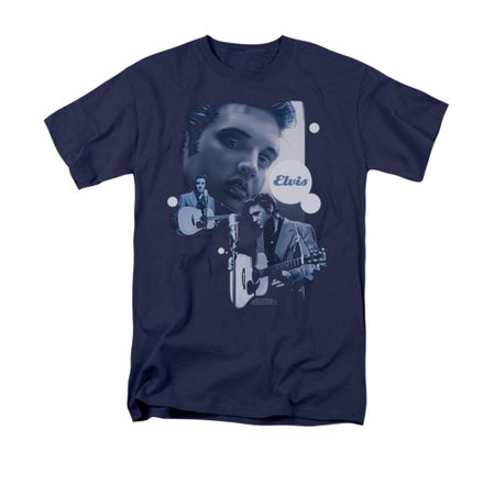 Elvis Presley Shirt Play That Guitar Navy T-Shirt