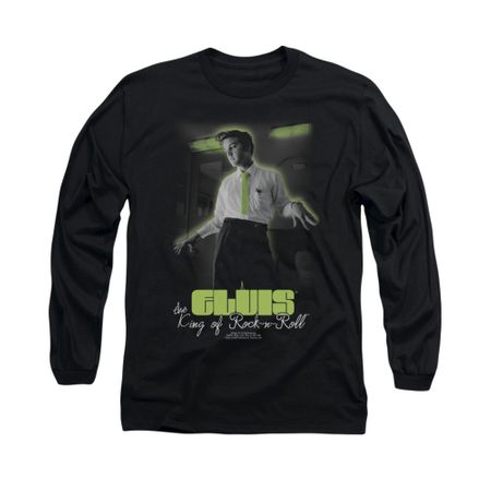 Elvis Presley Shirt Practice Makes Perfect Long Sleeve Black Tee T-Shirt